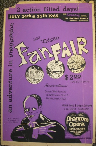 Detroit Triple Fan Fair 1965 Poster Designed by Shel Dorf